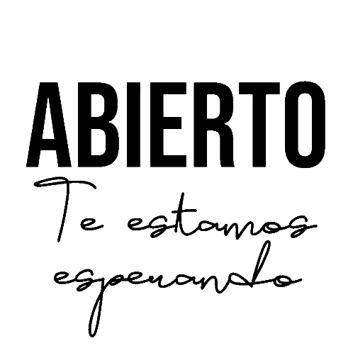 Sign Saying Abierto Te Estamos Esperando Sticker