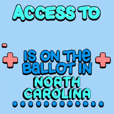 Sign Saying Access To Healthcare Is On The Ballot In North Carolina GIF