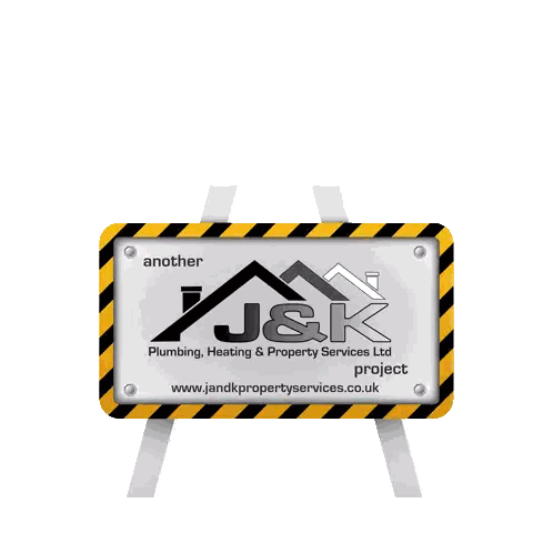 Sign Saying Another J & K Plumbing Heating & Property Services Ltd Sticker