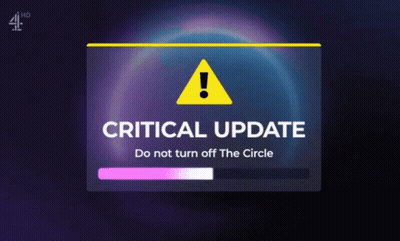 Sign Saying Critical Update Do Not Turn Off GIF