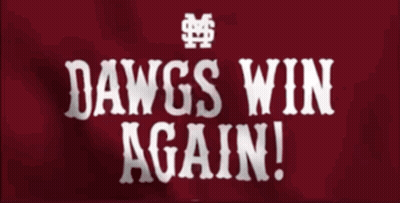 Sign Saying Dawgs Win Again GIF