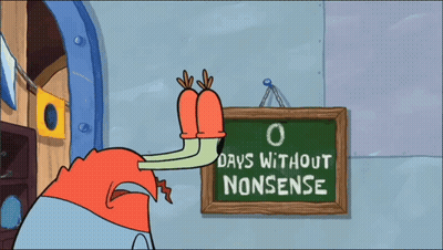 Sign Saying Days Without Nonsense Hangs On Door GIF