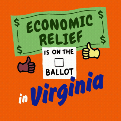 Sign Saying Economic Relief Is On The Ballot GIF