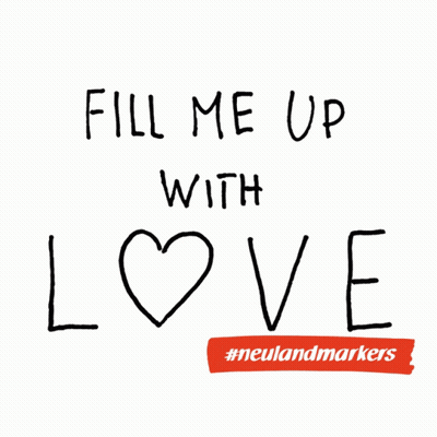 Sign Saying Fill Me Up With Love With Red Heart GIF