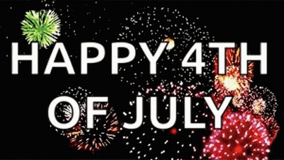 Sign Saying Happy 4Th Of July With Fireworks GIF