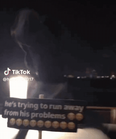 Sign Saying He's Trying To Run Away From His Problems GIF