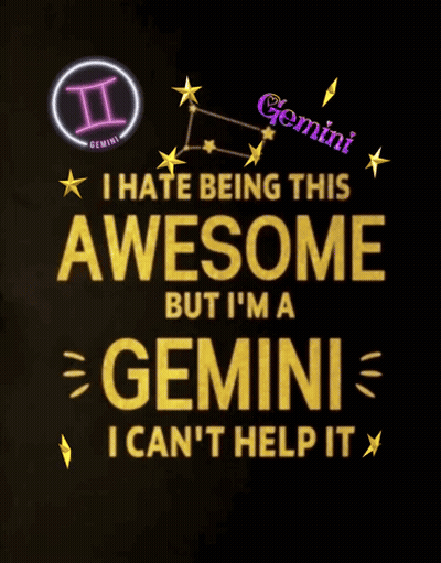 Sign Saying I Hate Being This Awesome But I'm A Gemini GIF