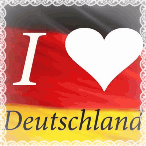Sign Saying I Love Deutschland With Heart GIF