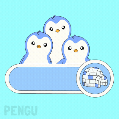 Sign Saying Join Us With Three Penguins GIF