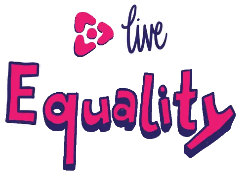 Sign Saying Live Equality With Pink Heart Sticker
