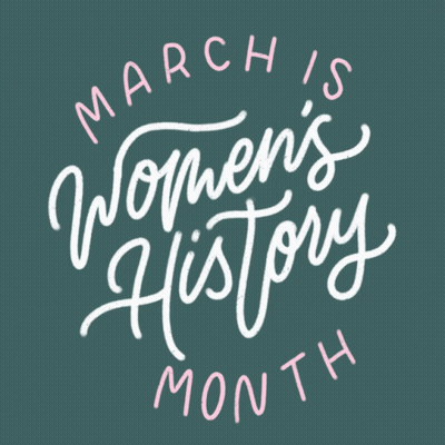 Sign Saying March Is Women's History Month GIF
