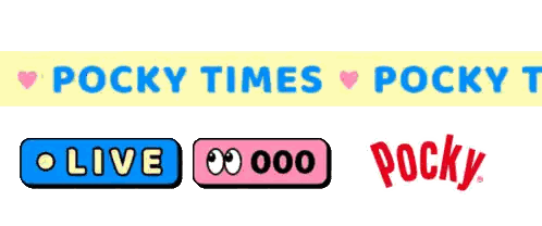 Sign Saying Pocky Time Live 400 Sticker