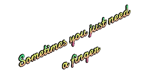Sign Saying Sometimes You Just Need A Finger Sticker