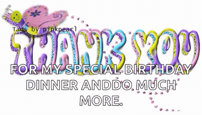 Sign Saying Thank You For Special Birthday Dinner GIF