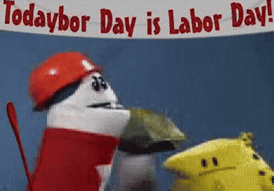 Sign Saying Today Is Labor Day GIF