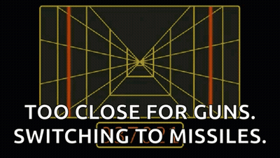 Sign Saying Too Close For Guns Switching To Missiles GIF