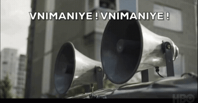 Sign Saying Vnimaniye Vnimaniye GIF