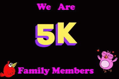 Sign Saying We Are 5K Family Members GIF