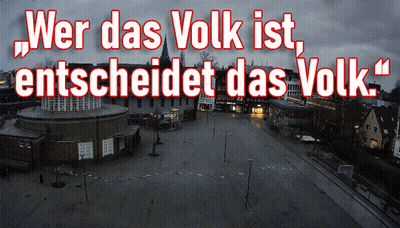 Sign Saying Wer Das Volk Ist Entscheidet Das Volks GIF