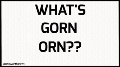 Sign Saying What's Gorn Orn? GIF