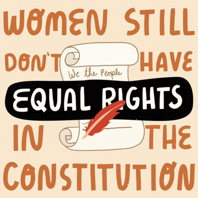 Sign Saying Women Still Don't Have Equal Rights In The Constitution GIF