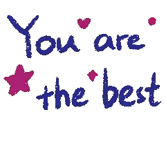 Sign Saying You Are The Best With Heart And Star Sticker