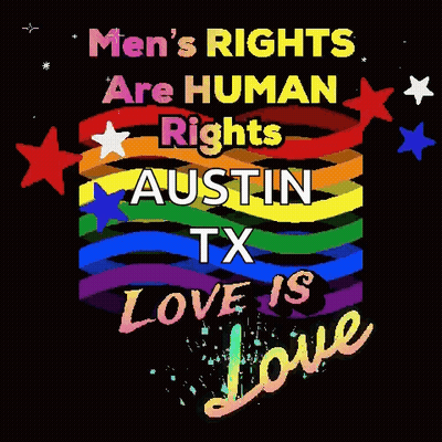 Sign Says Men's Rights Are Human Rights Austin TX Love Is Love GIF