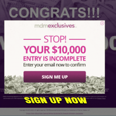 Sign Up Page For Mdmexclusives With Pile Of Money GIF