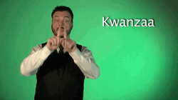 Sign With Robert Happy Kwanzaa Sign Language GIF