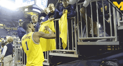 Signing The Shirt Before The Buzzer Beater GIF