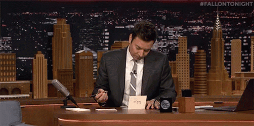 Signing Tonight Show Starring Jimmy Fallon GIF