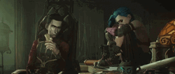 Silco Comforting Jinx Arcane GIF