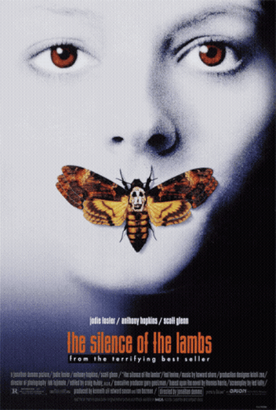 Silence Of The Lambs Moth With Skull GIF