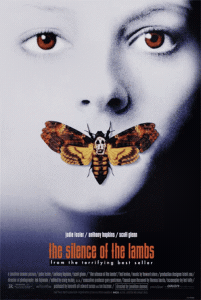 Silence Of The Lambs Movie Poster Woman And Moth GIF