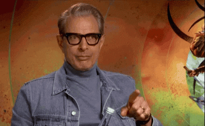 Silence Sign Jeff Goldblum GIF