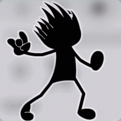 Silhouette Cartoon Character With Microphone In Mouth GIF