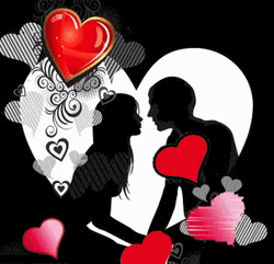 Silhouette Couple Love You So Much  GIF