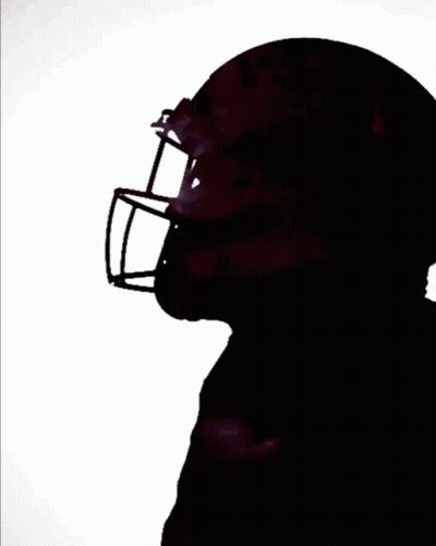 Silhouette Helmet Purple Clouds Lightning GIF