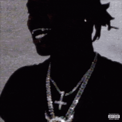 Silhouette Man Cross Necklace Parental Advisory GIF