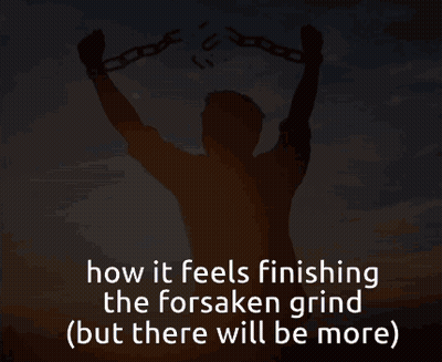 Silhouette Man Holding Chains How It Feels Finishing Forsaken Grind GIF