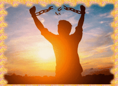 Silhouette Man Holding Chains GIF