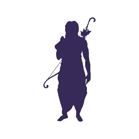 Silhouette Man Holding Umbrella And Bow Sticker