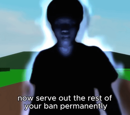 Silhouette Man Serve Out Your Ban Permanently GIF