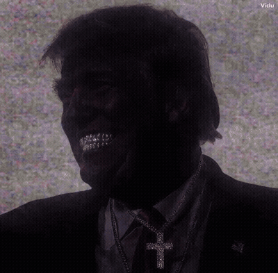 Silhouette Man With Cross On Neck GIF
