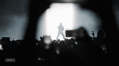 Silhouette Of Man At Concert Cancella GIF