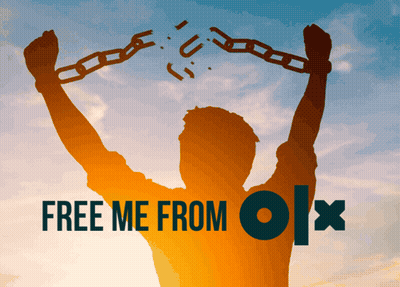 Silhouette Of Man Holding Chains Free Me From OLX GIF