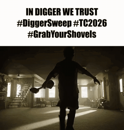 Silhouette Of Man Holding Shovel GIF