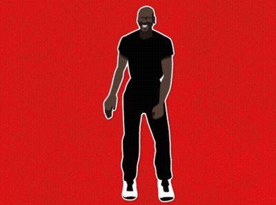 Silhouette Of Man In Black Shirt And Pants GIF