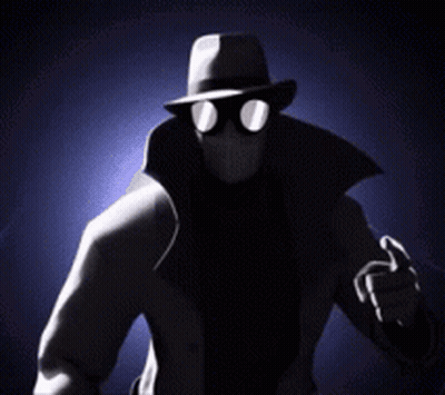 Silhouette Of Man In Hat And Glasses GIF