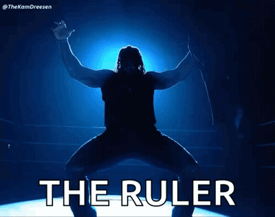 Silhouette Of Man In Wrestling Ring Saying The Ruler GIF